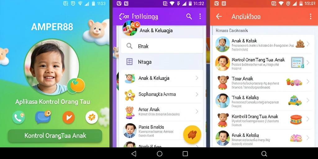 Antarmuka AMPER88 yang mudah digunakan untuk kontrol anak.