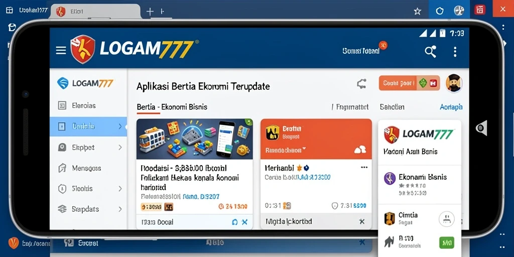 Tampilan antarmuka aplikasi LOGAM777 yang informatif dan user-friendly.
