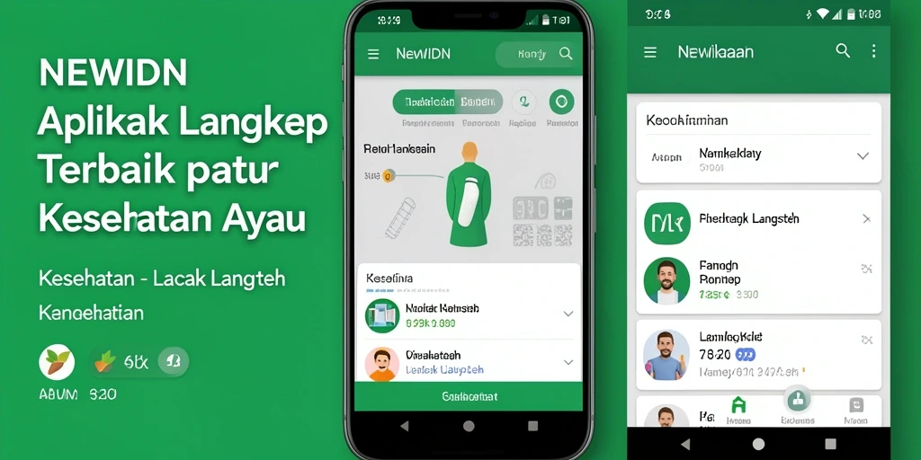 Antarmuka aplikasi NEWIDN dengan fitur Lacak Langkah yang intuitif.