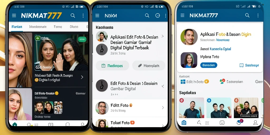 Antarmuka intuitif NIKMAT777 yang mendukung pengeditan gambar.