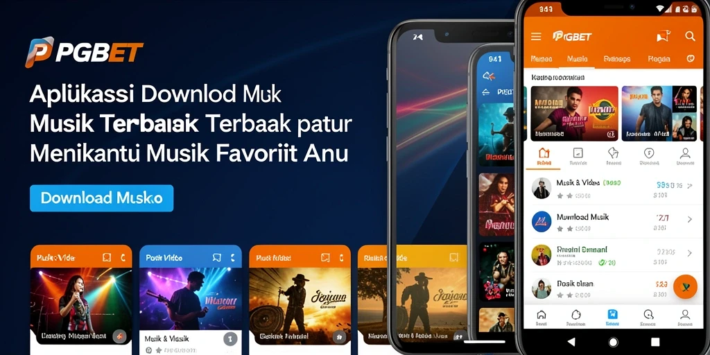Antarmuka PGBET yang menarik untuk mengunduh musik.