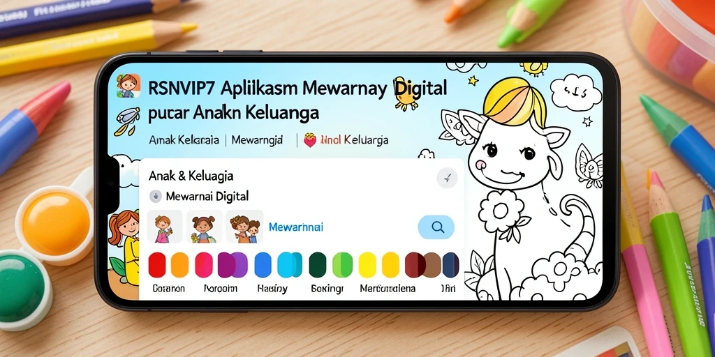Tampilan antarmuka aplikasi mewarnai digital yang interaktif.