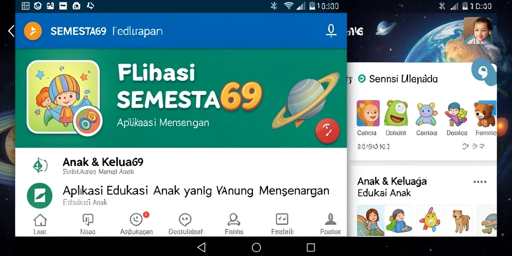 Tampilan antarmuka SEMESTA69 yang ramah anak dan edukatif.