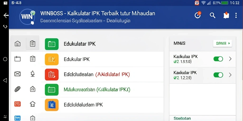 Antarmuka WINBOSS yang simpel dan fungsional untuk menghitung IPK.