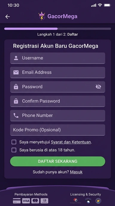 Panduan Registrasi Akun Gacormega untuk Pengguna Baru