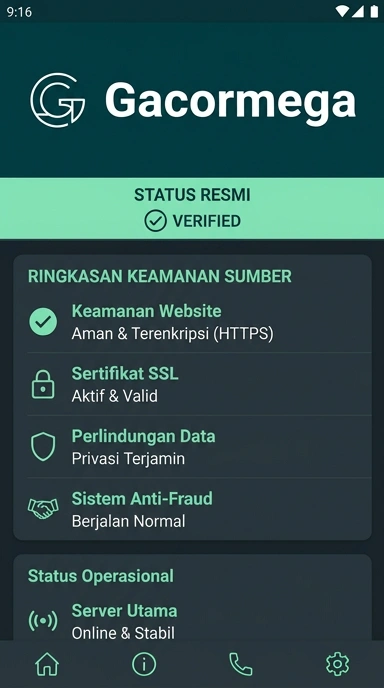 Kanal Resmi Gacormega untuk Pengguna Android
